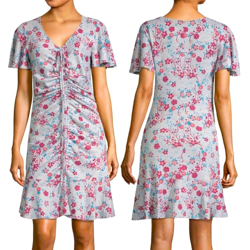 NWT New Disney Mulan Gray Floral Dress   F25008